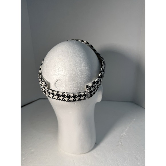 Alabama Nick Chick Visor Hat  Womens Saban Black Houndstooth Slide Adjust Cotton - Picture 3 of 10